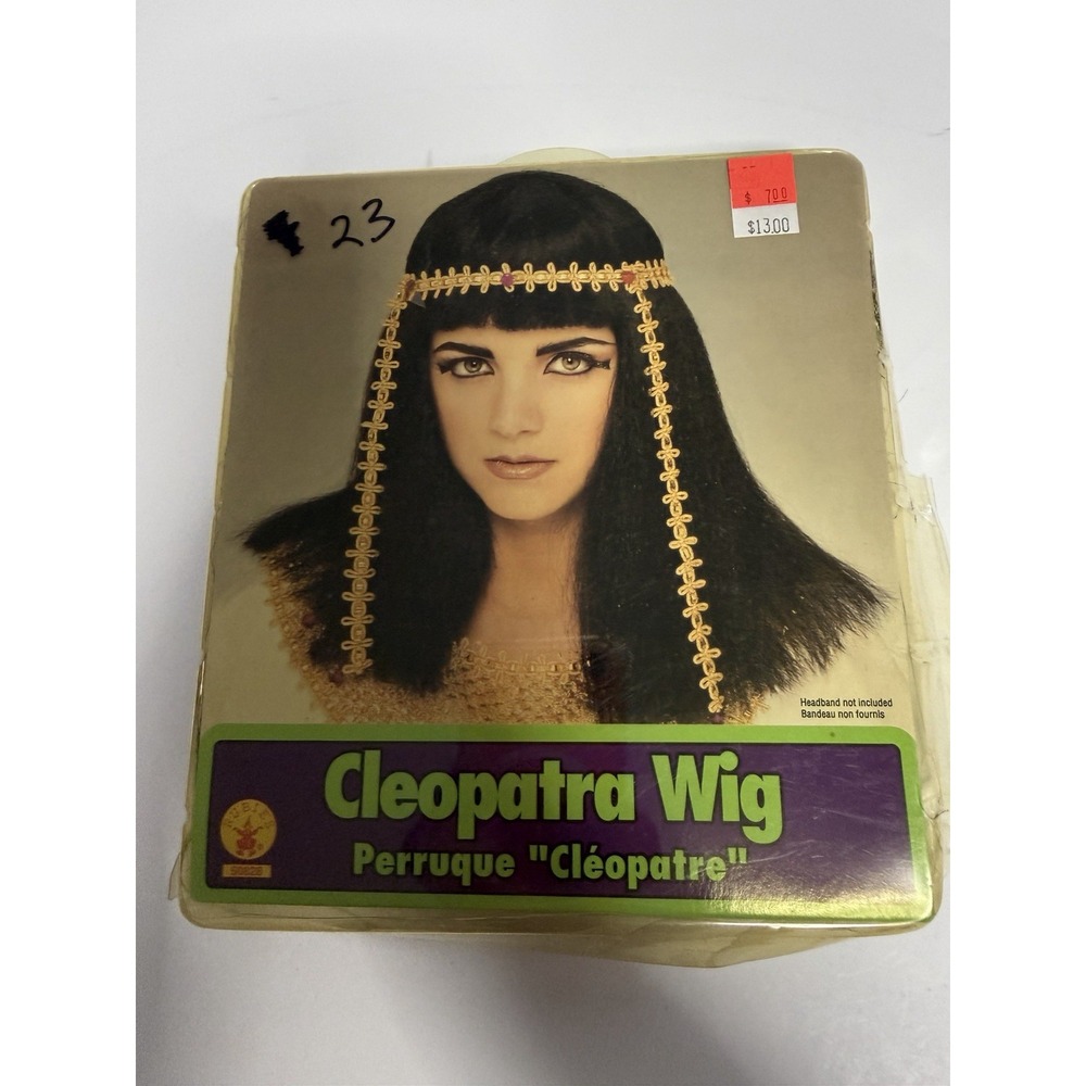 New Egyptian Queen Pharaoh Cleopatra Wig and Headband H-3